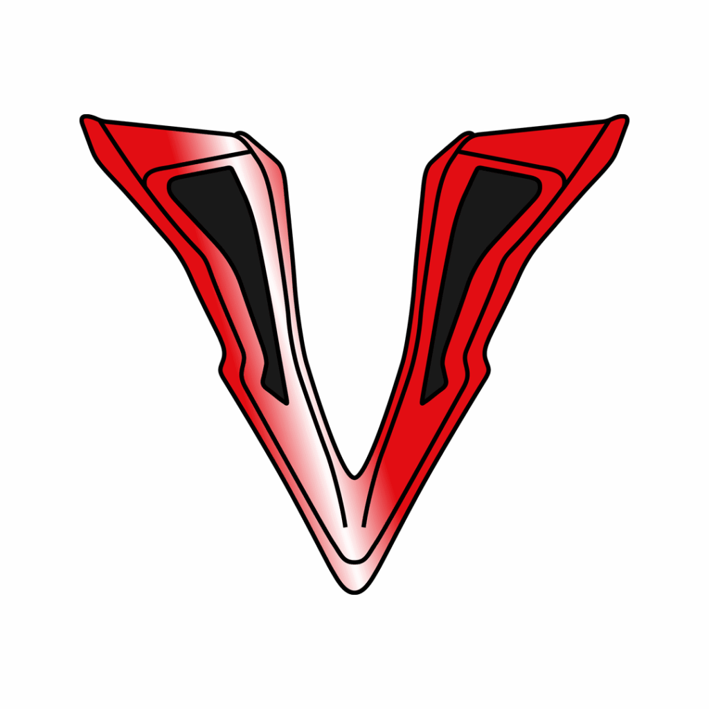 Wraap chin vent Broken blue/red gloss