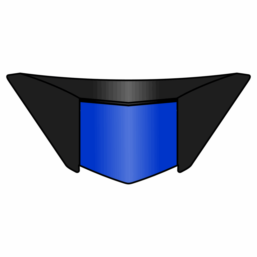 Spark chin vent Shogun blue/red