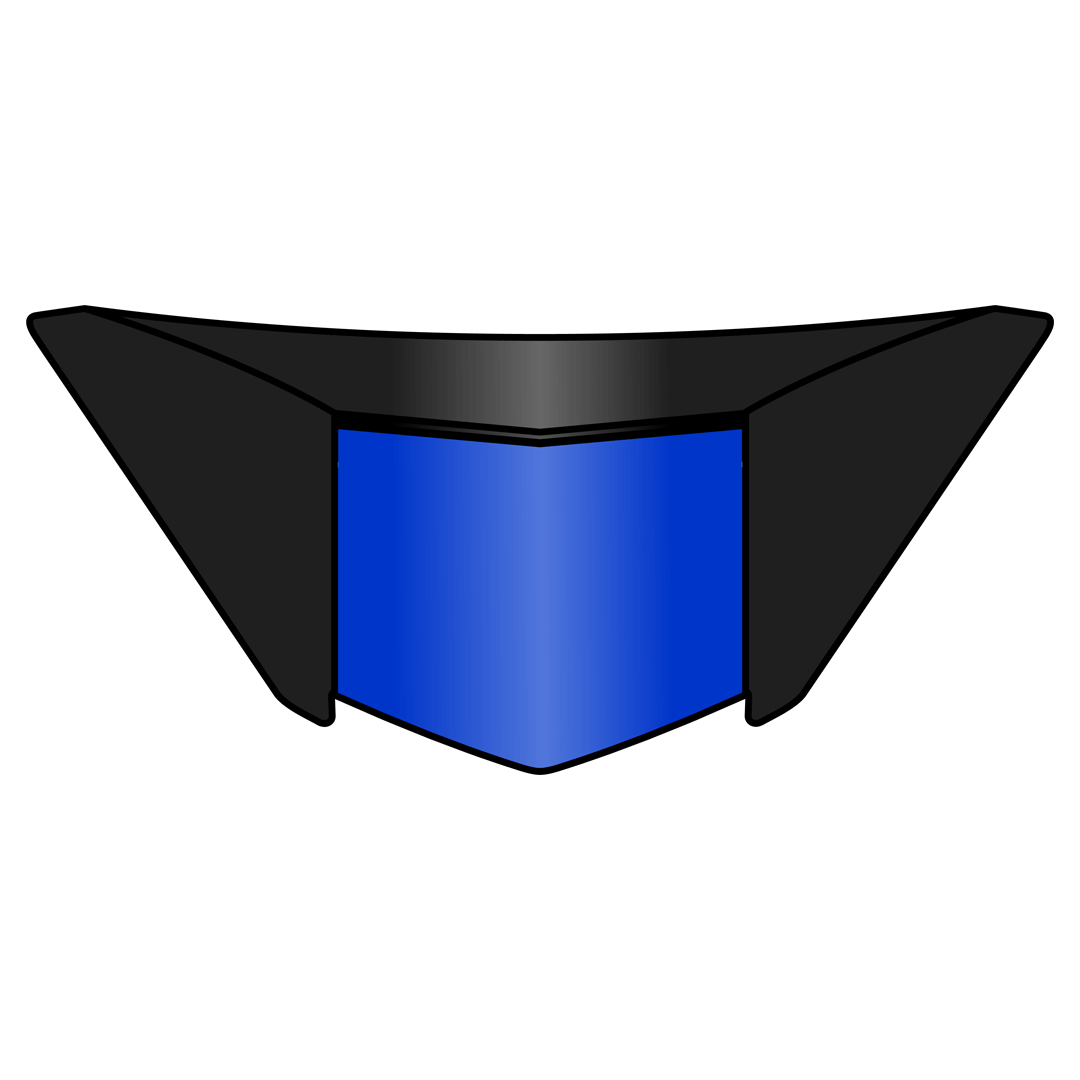 Spark chin vent Shogun blue/red