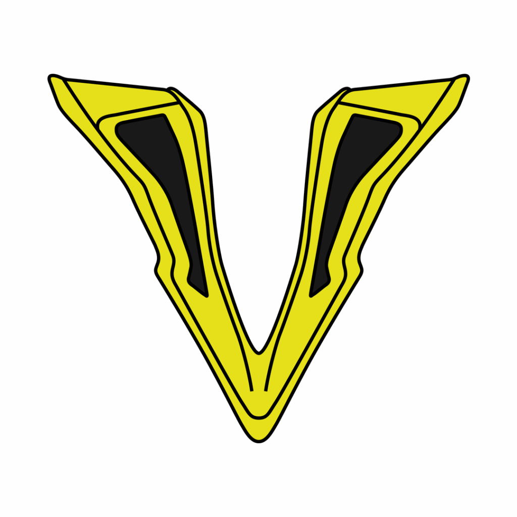 Wraap chin vent Alien yellow matt