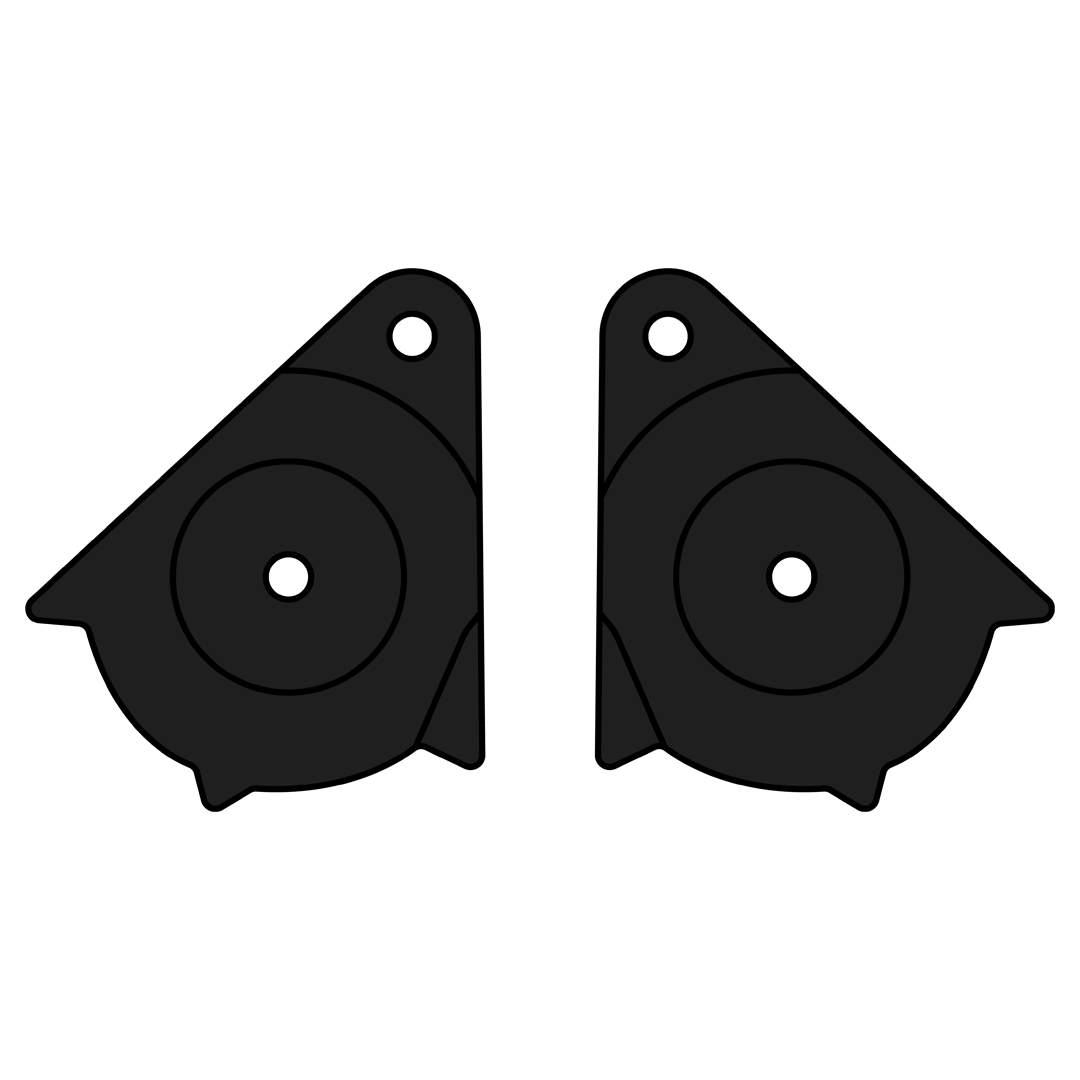 Commander under plates visor