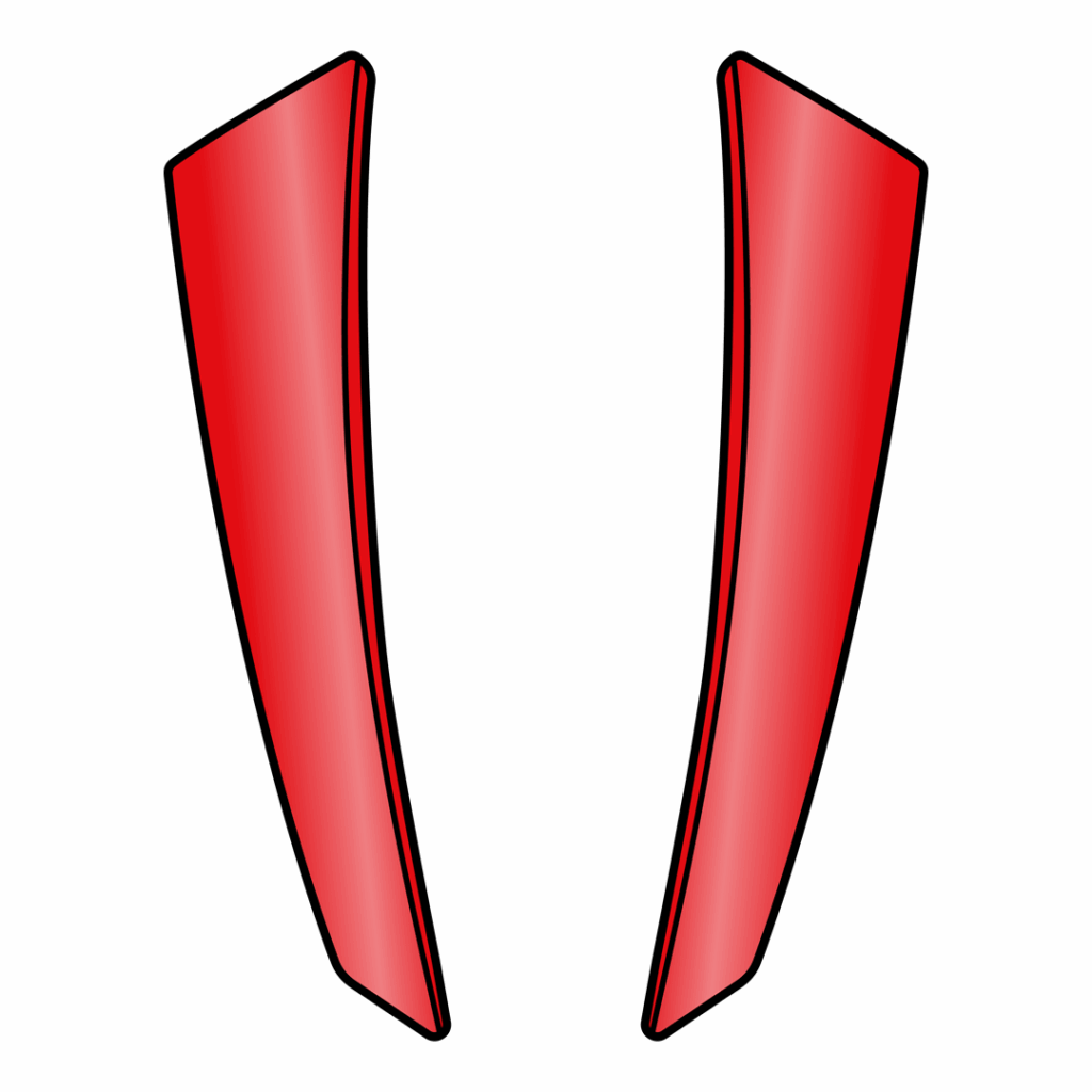 Spark side vent Rise red