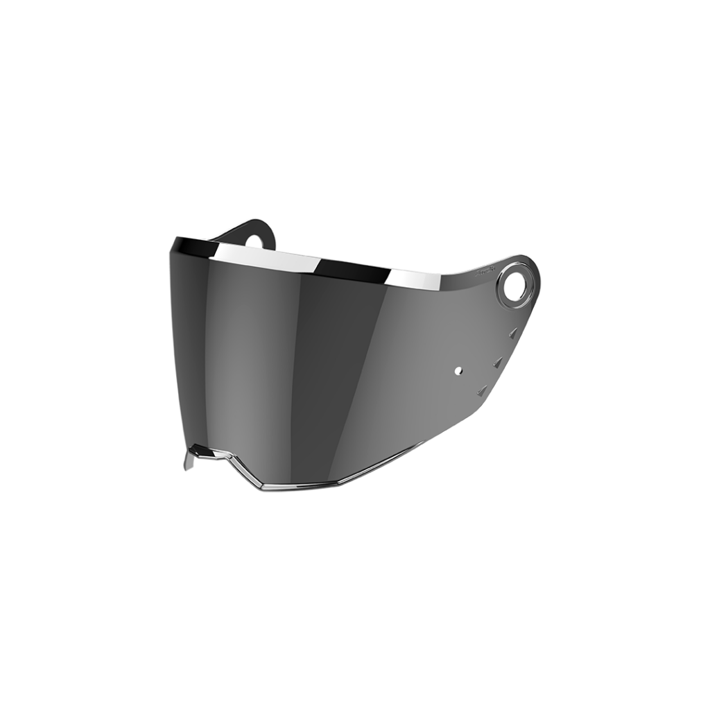 Visor commander 2 silver mirrored