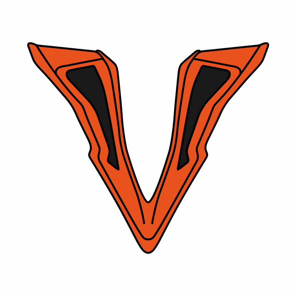 Wraap chin vent Raze orange matt